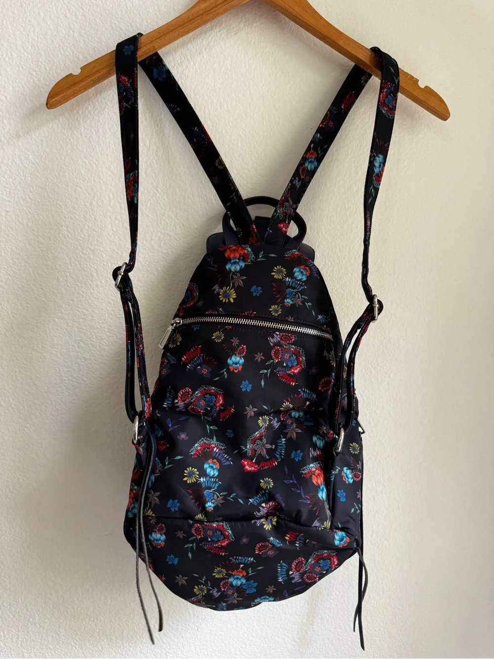 New Rebecca Minkoff Floral Print Nylon Julian Backpack Bag - Flowers